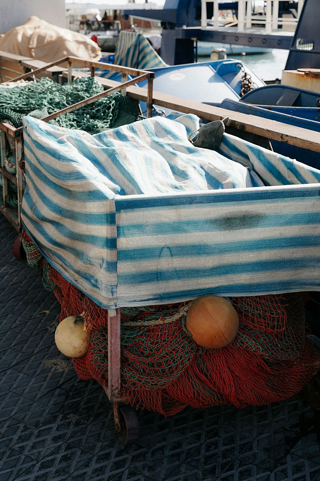 Nets and equipment on a fishing boat — illustrative fisheries photograph